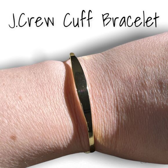 J.Crew Gold Tone Cuff Bracelet for Medium Wrist - Picture 1 of 8